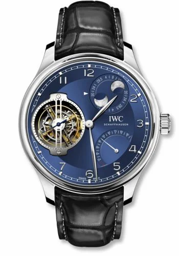 IWC Portugieser Constant-Force Tourbillon Double Moon Platinum / Blue IW5901-03 (IW590103)